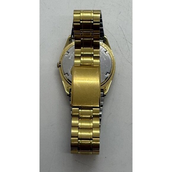 Seiko SQ Presidential Watch Men's Gold Tone Face Bracelet Day Date 5H23-8020 - Picture 3 of 9